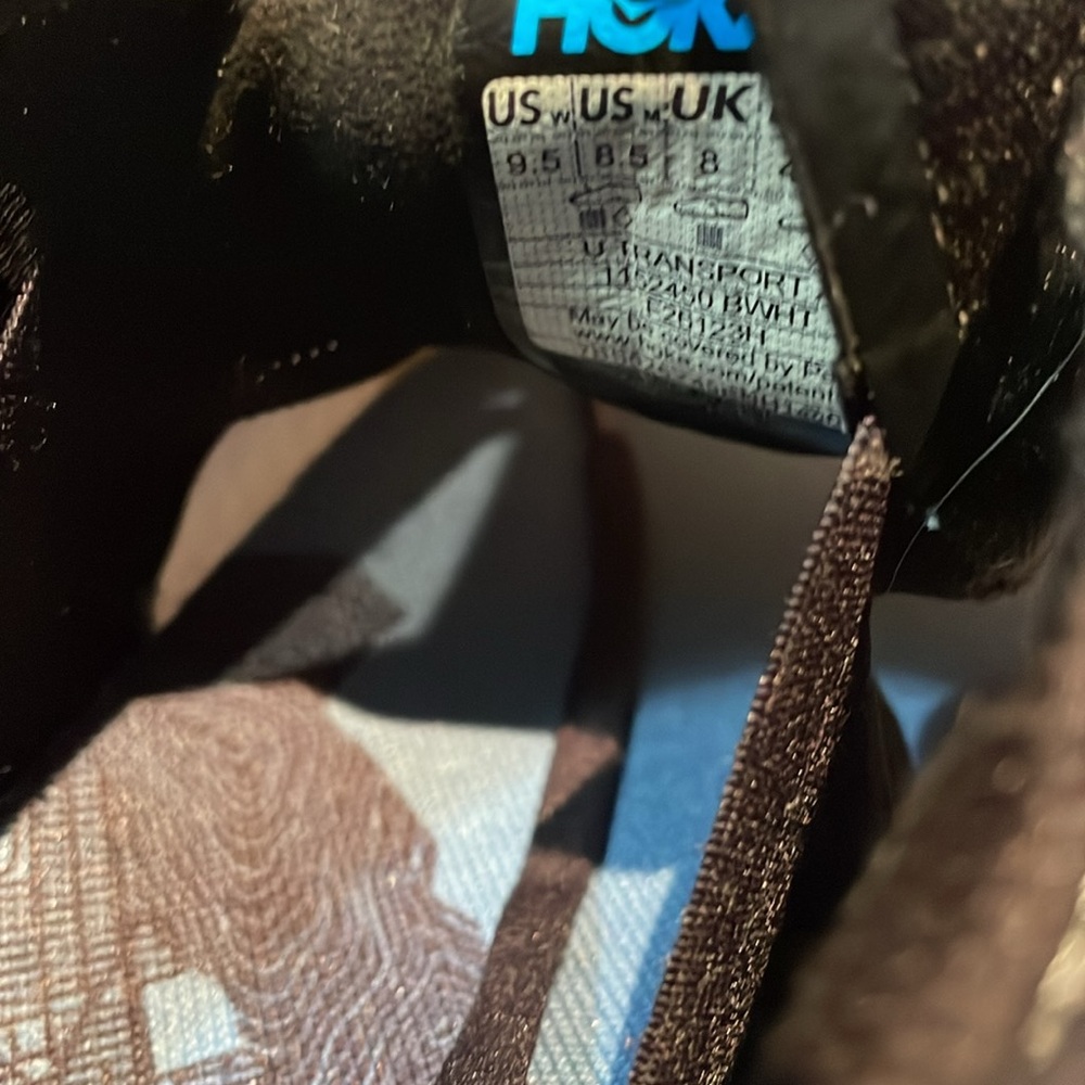 Hoka Men's Black and White Athletic Running Shoes - Picture 6 of 10
